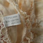 Linen Blend Ivory Fringed Scarf Boho Bridal Cream Feminine Classic Chic Retro Photo 3