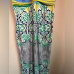 Soma  Soft Multicolor Tropical Floral Stripe Print Surplice Max Dress XL Photo 6