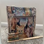 None Charming Cat Print Tote Bag With Coin Bag Photo 4