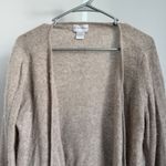 Soft Surroundings 100% Cashmere Open Front Waterfall Cardigan Sweater XL Beige Photo 1