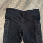 Athleta Womens Full Length Leggings S Black Polka Dot Inserts Pocket Compression Photo 2