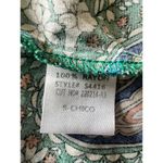 Blush BJ Blue Green White Paisley Floral Smocked Waist Midi Skirt Small Photo 3