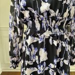 O.P.T One Pretty Time On The Run Long Sleeve Chiffon Midi Dress M Black Size M Photo 4