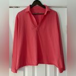 Frank & Eileen  Coral Patrick Cotton Pullover Size Large EUC Photo 2