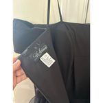 La Femme Black Shimmer A-Line Off the Shoulder Tulle Ballgown Photo 7