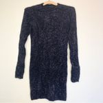 ALLSAINTS Black Sparkle Mini Dress Long Sleeve Size M Photo 8
