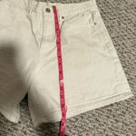 Aritzia Wilfred Free High Rise Cuffed Denim Shorts Off White Bone- Size 8 Photo 6