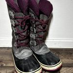 Sorel  Joan of Arctic Knit Shale Winter Boots Lace Up Round Toe Waterproof 7.5 Photo 2