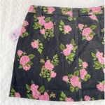 Wild Fable  Black Floral High-Rise Cord‎ Mini Skirt sz 12 Photo 12