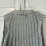 Eileen Fisher 100% Linen Gray Ribbed Knit Cardigan Sweater Vest - Size M Photo 5