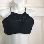 Xhilaration Crochet Halter Bikini Top Black Large Photo 8