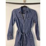 Talbots  Petites Denim Jean Shirt Dress Belted Long Sleeve Blue Size 2P Photo 1