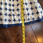 Gracia  sleeveless mini dress Polka dot pleated Blue & cream Lined Size L Lined Photo 6
