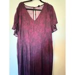 Torrid  2 Plum Floral Lace Print Flutter Sleeve Wide Leg Jumpsuit  2x 18 20 NWT Photo 4