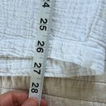 Japna  100% gauze cotton white boho pull on elastic waist wide leg pants XL​​ Photo 10