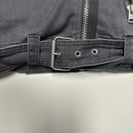 EXPRESS Dark Gray Black Washed Denim Jacket, Size M/L Photo 7