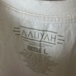 Urban Outfitters Aaliyah Rap Tee T Shirt White Large L Retro Girl Artist Music Graphic Solid Logo Photo 4