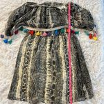 Judith March  Snake print top with colorful fringe trim Small Photo 6