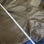 Italian Y2K Brown Pinstripe Short Sleeve Blazer with Puff Sleeves Size L Photo 9