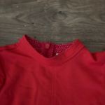 Anthropologie Maeve by  Red Flutter Sleeve Dress Classy Preppy Minimal Work Photo 2