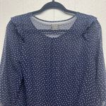 Urban Outfitters Pins & Needles Sheer Ruffle Workwear Casual Lightweight Womens Top Size Medium Photo 6