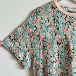 Ted Baker Domela Colorful Pastel Floral Linen Printed T-Shirt Women’s 10 (Large) Photo 5