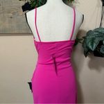 Sweetest Admirer Magenta Ruched Surplice Maxi Dress Pink Photo 4