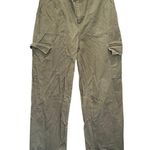 Reveriee Loose Green 100% Cargo Pants Medium Brown Photo 0