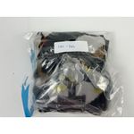 Luxology Women's Small Abstract Print Black Midi Dress 3/4 Sleeve Belted Photo 5