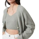 ALLSAINTS ππ Leanne Wool & Alpaca Blend Cardigan ~ Green Bay Sage Green XS NWT Photo 2