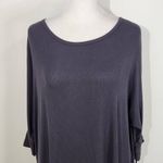 Michael Lauren  Dark Gray Ribbed Knit Layered Back Tunic NWT Size XS Photo 1