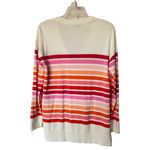 Talbots NEW without Tags Girlfriend Pink Warm Stripe Cardigan Vneck Sweater Smal Photo 1