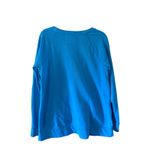 Lilly Pulitzer LUXELETIC Beach Comber Blue Long Sleeve Sweatshirt Pockets Size L Photo 1