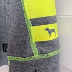 PINK - Victoria's Secret Victoria's Secret Pink Gray & Neon Yellow Athletic Hoodie Photo 5