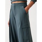 Athleta New 10 Pinnacle High Rise Cargo Trouser Eden Blue Size 10 Photo 1