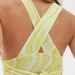 Urban Outfitters  Phoenix Plunging Tie-Back Festival Yellow Swirl Crop Top Photo 1