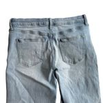 Vera Wang  distressed Boyfriend Cropped Denim Jeans Light Blue Size 8 Mid Rise Photo 7