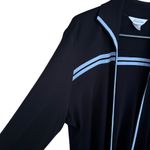 Misook EUC  Open Front Sweater Black Sky Blue Size XL Photo 6