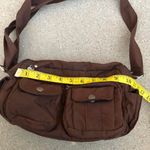 Y2K Brown shoulder messenger crossbody schoolgirl bratz bag purse cargo pocket goth academia satchel #preppy #2000s #streetwear #acubi #whimsygoth silver accents Measurement in pics Photo 1