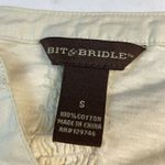 Bit & Bridle  Women Size Small Blouse Top Oatmeal Ivory Eyelet Equestrian Western Photo 2