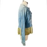 Pilcro and the Letterpress  Ruffle Denim Jean Jacket Size Small Photo 2