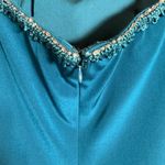Marchesa Notte Beaded Embellished Strapless Silk Pencil Dress Womens 4 Teal NWOT Blue Photo 9