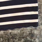Anne Klein  Navy/White Striped Scalloped Hem Shorts 5" Inseam Size 6 Photo 2