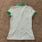 Nike Green and White Striped Short Sleeve Polo Photo 3