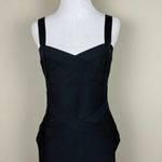 Bandage Dress Large Black Bodycon Midi Sexy Cocktail Sleeveless Hourglass L Photo 3