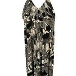 Elle NWT Women XS 12x49 Halter Neck Maxi Dress Summer Floral Abstract Black Photo 0