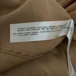 ZARA Copper Satin Midi Dress Gold Shiny Fit And Flare Short Puff Sleeves Large Photo 8