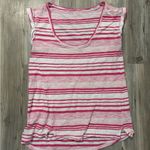 Gap  size XS chest is 16, length is 23 Pink and white striped casual top #stripes Photo 0