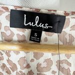 Lulus Easy to Spot Ivory Leopard Print Long Sleeve Top Size Small Casual Sheer Photo 2