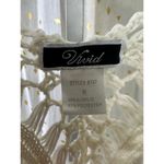 Vivid Women's Semi Sheer White Boho Macrame Fringe Cover Up Top Blouse M Size M Photo 3